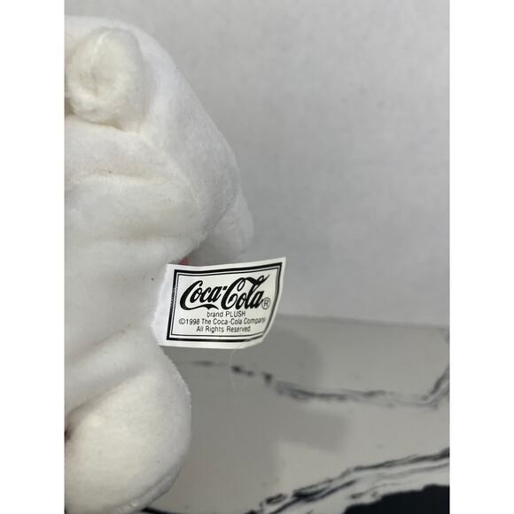 CocaCola Polar Bears one in Snowflake Hat Bean Bag plush & one in Blue Night Cap - Picture 7 of 8